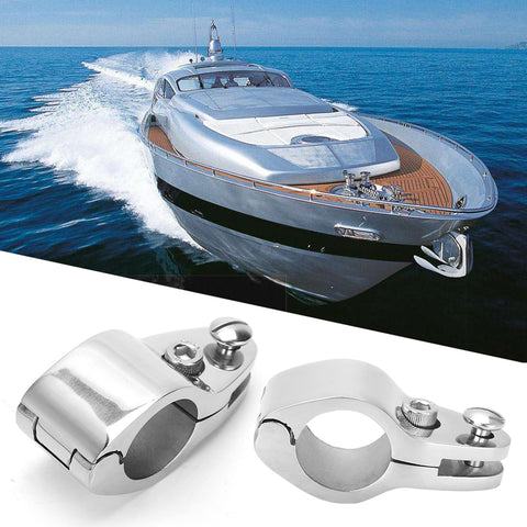 Tomotato 2pcs stainless steel hinged upper jaw slide hardware for 22mm yacht rail (316 marine grade)