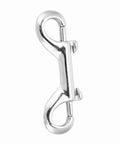 Front view of Hamwesh 77mm double-ended snap hook in 316 marine-grade stainless steel with trigger