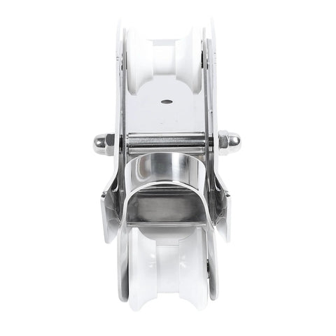 KAIXINM 316 stainless steel hinged bow anchor roller bracket with white rollers for yachts