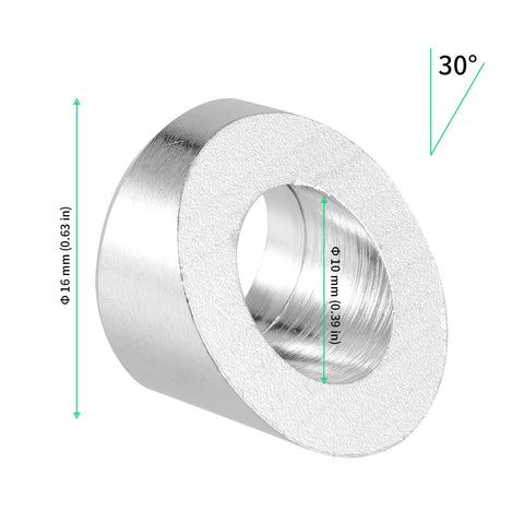 30 Pcs 316 Stainless Steel 30 Degree Beveled Washer with dimensions for Cable Railing Kit 3/8in