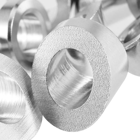30 Pcs 316 Stainless Steel 30 Degree Beveled Washers For Cable Railing Kit 3/8in close-up showing smooth metallic surface texture.