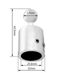 316 Stainless Steel Boat Bimini Ball Top Cap Fitting External Eye End For 22mm And 25mm Round Tubes With Double Screws Type