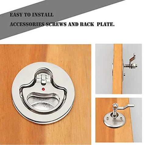 Marine Grade 316 Stainless Steel Boat Cam Latch With Flush Pull Handle And Adjustable Locking Arm Height Back Plate