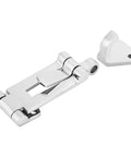 OPPWONG 316 stainless steel boat hatch latch with anti-rattle clamp, 120mm, high-polish finish, with mounting cap