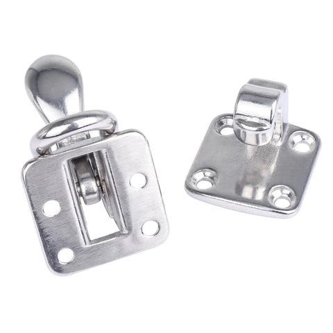 Two Pack 316 Stainless Steel Hold Down 90 Degree Locking Cam Latches Anti Rattle Hasps For Boat Marine RV Caravan Durable Polished Finish