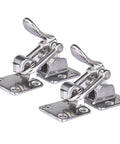 Two Pack 316 Stainless Steel Hold Down 90 Degree Locking Cam Latches Anti Rattle Hasps For Boat Marine RV Caravan Durable Polished Finish