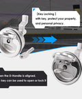 316 stainless steel keyed cam latch with flush mount offers secure privacy for boats, featuring a 3-inch face plate and key operation.