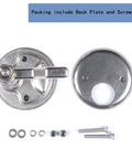 Corrosion-resistant 316 stainless steel cam latch with back plate and screws for boats, ensuring a watertight seal.