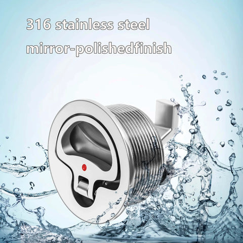 316 Stainless Steel Boat Cam Latch Non Locking Marine Grade O Handle Fits Two And One Half Inch Hole Mount Latch Durable