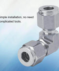 316 Stainless Steel Tube Pipe Connector With Quick Connection For Industrial Vintage Projects And Furniture Leak Proof