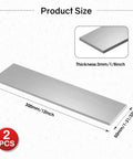 Two 316 Stainless Steel Flat Bar Pieces, 1/8 Inch Thick, 1-31/32 Inch Wide, 12 Inch Long, Durable Kitchen And DIY Craft