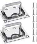 316 Stainless Steel Boat Hatch Handle Flush Mount Pull Recessed Door Pull With Mounting Screws For Deck Drawer 2 Pack Corrosion Resistant