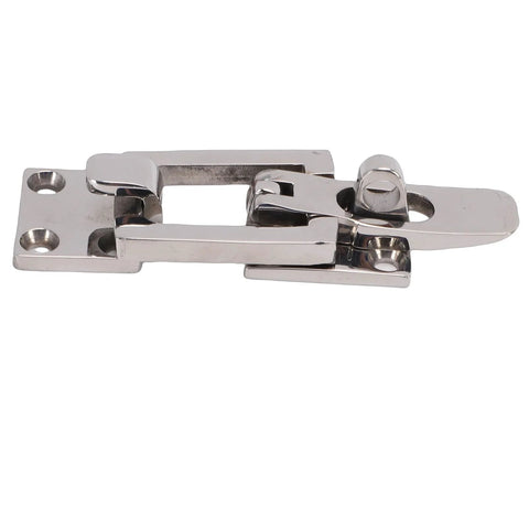 TIKATARER boat anti-rattle latch, 316 stainless steel lockable hatch clamp with center tension cam (front view)