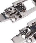 Two stainless steel boat hatch latches with center tension cam mechanism