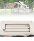 Jonlaki 316 stainless steel marine louvered vent grille with adjustable louvers and locking knob, front view
