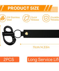 Mask Quick Release Clip With Leather Handle For Firefighter And Marine Rigging Marine Grade 316 Stainless Steel Snap