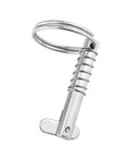 316 stainless steel quick-release pin with ring and coil spring, 8x51mm for boat bimini deck hinge