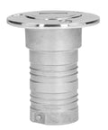 Front view of 38mm marine-grade 316 stainless steel refueling port with chrome top