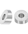 316 Stainless Steel 20 Degree Angle Washer 1 Quarter Inch ID Wire Rope Ends Ten, front and side view showing beveled design