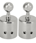 316 Stainless Steel Boat Bimini Ball Top Cap Fitting External Eye End For 22mm And 25mm Round Tubes With Double Screws