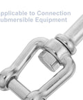 CALLARON 316 stainless steel bolt snap clip for dive gear; locking bolt, 100mm