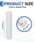 Industrial Grade 3 Pcs 12 x 70 Mm 316 Stainless Steel Dowel Pins Set dimensions and close-up