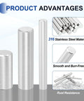 Industrial Grade 3 Pcs 12 x 70 Mm 316 Stainless Steel Dowel Pins Set For Machinery Building And Furniture Installation