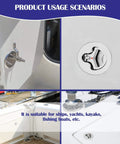 316 Stainless Steel Flush Boat Deck Hatch Latch For Marine Use Twist Design Non Locking Round D Handle Fits 2 Inch Cutouts