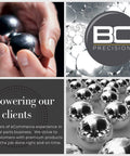 Close-up of Three Sixteenth Inch 440 Stainless Steel Bearing Balls Grade G25, Precision Grade AISI 440, 100 Count.