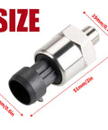 Stainless Steel 316 Pressure Transducer Sensor 100 Psi With 40 Inch Cable And One Eighth Inch NPT Connector size dimensions
