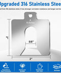 80 Piece Size A 2 By 2 Inch Stainless Steel Slotted Shim Go To Pro Grade Shop Kit With Box 316 Stainless Steel durability