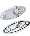 Two-piece 316 stainless steel deck-side swivel hinge quick-release marine hardware with mirror-polished finish