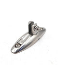 316 stainless steel swivel deck hinge with quick-release side mount; mirror-polished finish