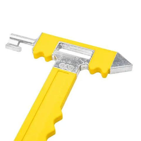 Emergency Water And Gas Valve Shut Off Tool With Corrosion Resistant Cast Aluminum Construction, High Visibility Yellow Handle