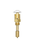 Heavy Duty Motorcycle Carburetor Fast Idle Screw and Manual Choke Plunger, brass with clear top, precision throttle control