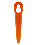 100 Pcs Plastic Replacement Trimmer Blades For STIHL Polycut 2 2 3 2 FSA 45 FSA 57 FSE 52 And Sun Joe 24V GT10 RedBack Swift 40V Grass Trimmer Kit Beefy And Durable PA6 Nylon 90mm Length, single orange blade