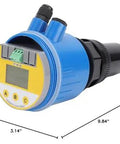 Ultrasonic Water Level Sensor With LCD Display, 4-20mA Output, DC24V, 0-10m Range, Blue Housing, Built For Water And Sewage Processing
