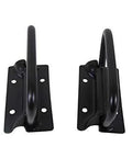 Set of 2 Chest Handles in Black Finish for Cabinets and Furniture, 4.17 Inch Wide by 3.00 Inch High, front view