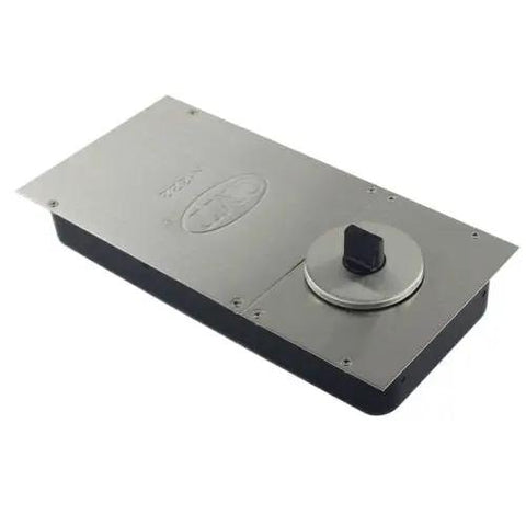 Heavy Duty Floor Spring Glass Door Hinge Auto Closing for wide openings up to 264 lbs, 116 degree swing, fits 31.5 to 39.4 inch doors.