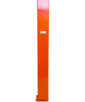 Heavy Duty 2 Tier Pallet Rack Starter Unit With Tough As Nails Steel Build Ideal For Warehouse And Distribution Center Storage 36 By 96 By 96 Inches No Decking showcasing an upright frame in vibrant orange.