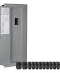 Open view of 200A Main Breaker Load Center 1-Phase 120/240 VAC, 32 Spaces 40-Circuit Panel with Pre-Installed Main, indoor NEMA 1