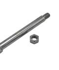 Heavy Duty Disc Brake Hydraulic Caliper Kit With Retaining Bolts And Locking Nuts For 10k And 12k Straight Axles showing a chrome bolt with a nut.