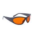 Premium Od5 Laser Safety Glasses Featuring Crystal Clear Lenses And Heavy Duty Frames against a white background, offering UV protection.