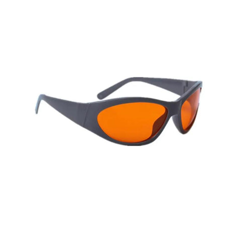 Premium Od5 Laser Safety Glasses Featuring Crystal Clear Lenses And Heavy Duty Frames against a white background, offering UV protection.