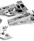 Clip Top Soft Close Hinges For Face Frame Cabinets, 110 Degree Full Overlay, Self Closing With Mounting Plates, 8 Pack Includes 0mm Face Plates And Screws For Easy Install shown with screws and face plates.