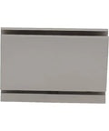 Senior Cardiff Satin Nickel Glass Door Hinge For One Half Inch Thick Glass Heavy Duty 145 Lb Capacity 36 Inch Max Width Square Corner Design
