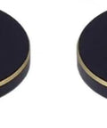 Top Tier Real Deal Copper Cabinet Knobs For Drawers And Cupboards, Slick Retro Round Door Handles With Included Screws, Big Time Hardware For Kitchens And Dressers in black and gold design.