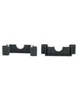 Front view of 30 Pack DIN Rail End Cover Protectors, 7.5mm Thick, 35mm Wide Terminal Block Caps for C45 DIN Rails in black.