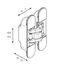 Diagram of Invisible Hinge For A Clean Seamless Look On Doors With Square Set Interiors In Satin Nickel RY60 RocYork
