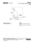 Top Grade Chrome 1 1/2 Inch Bathtub Drain With Heavy Duty Solid Brass Body And Dependable Rubber Stopper Chain For Straight Swaps And Snappy Bathroom Renovations technical drawing.